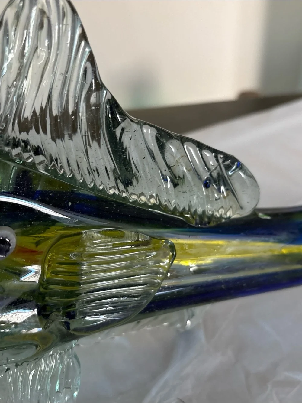 Hand Blown Glass Marlin ? Fish. EUC